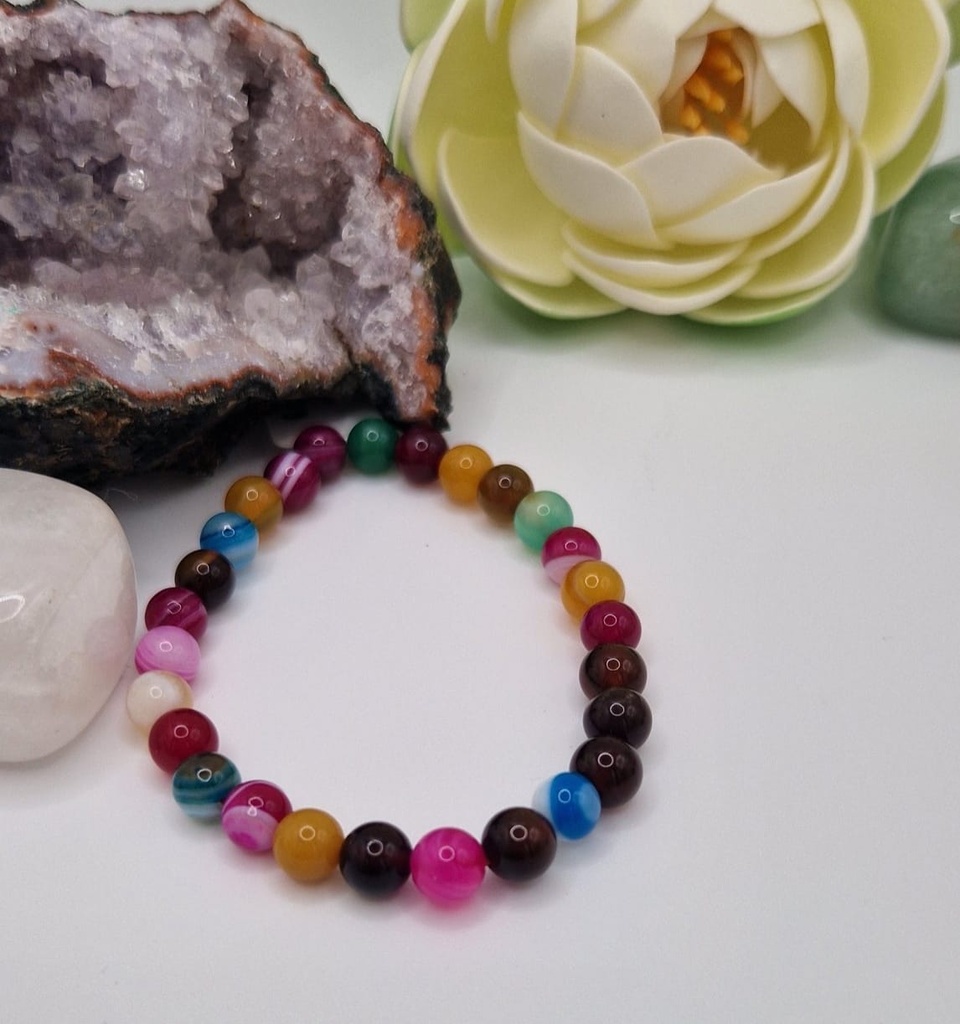 BRACELET ENFANT AGATE MULTICOLORE A