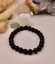 BRACELET ONYX NOIR   HOMME BOULE 08MM