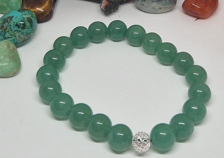 BRACELET AVENTURINE 10 MM HOMME